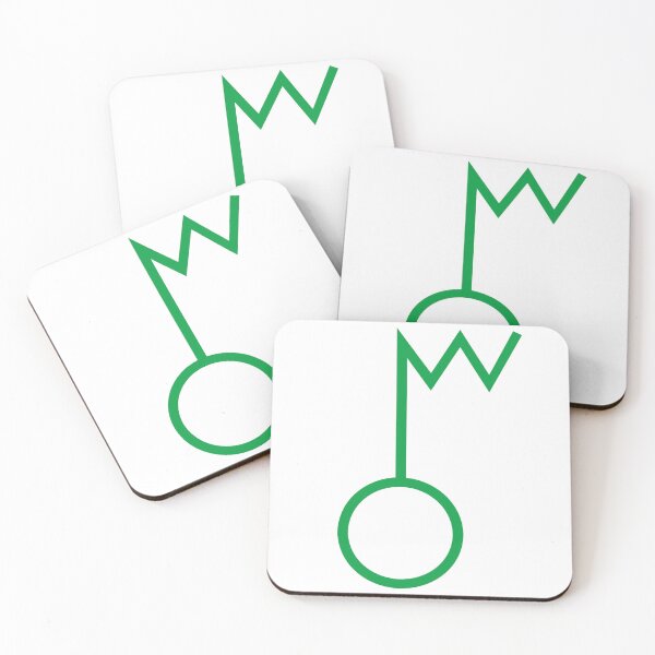 Item preview, Green Japanese Map Symbol Radio Tower Art designed and sold by ApexAngelCom.