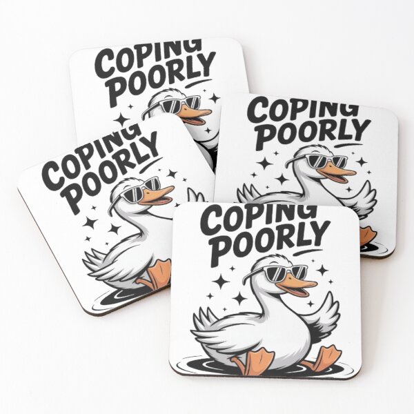 Item preview, Coping Poorly Funny Duck Streetwear Graphic designed and sold by NewUSShop.