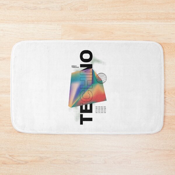 Item preview, TECHNO - Vertical Text Prism (Black) designed and sold by Discothreadz.