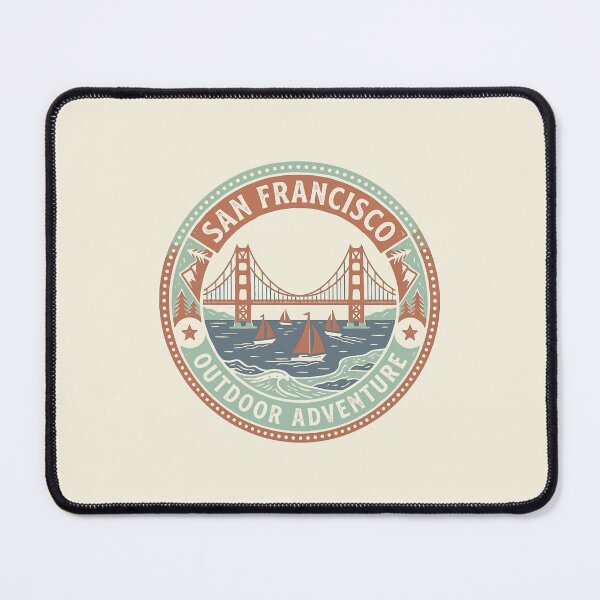 Item preview, San Francisco California Vintage Travel Art - Golden Gate Bridge Design designed and sold by DeeLulu.