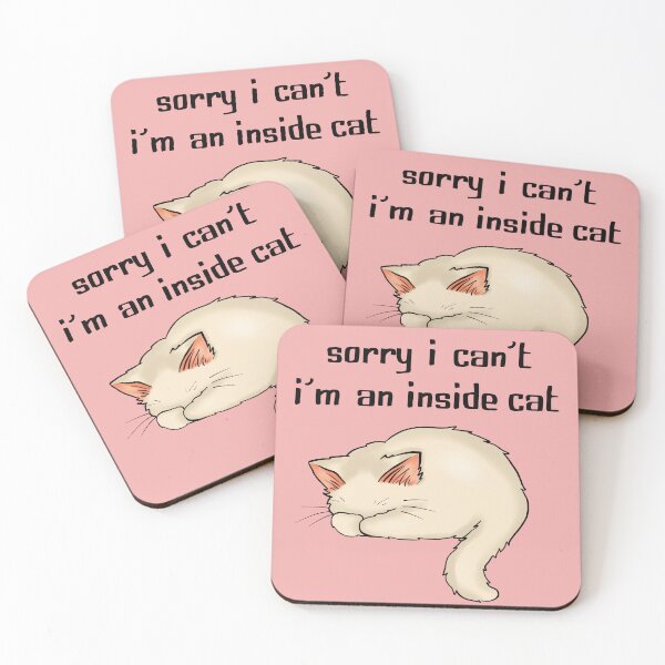 Item preview, Sorry I Can't, I'm An Inside Cat (white) designed and sold by ellabirch.