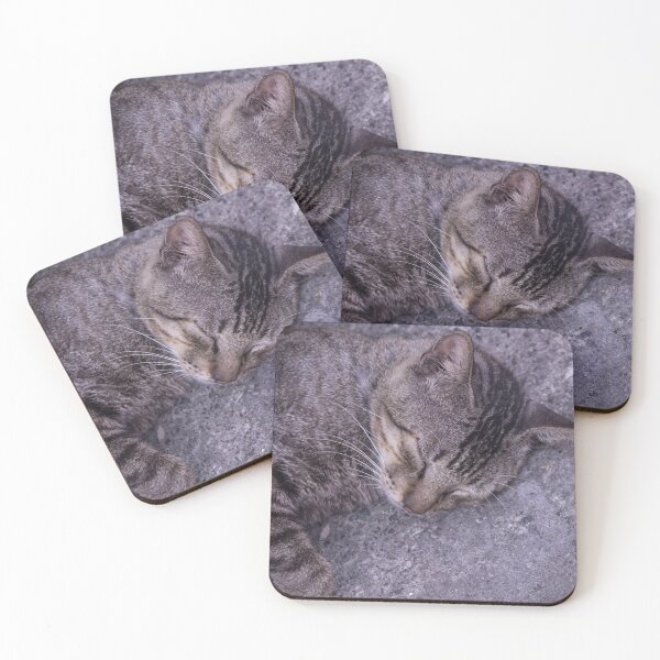 Item preview, Cute Sleeping Grey Cat designed and sold by ROSE ANN BANILAR.