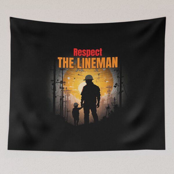 Item preview, Respect The Lineman Powerline Worker Utility Worker Tribute designed and sold by socozora.