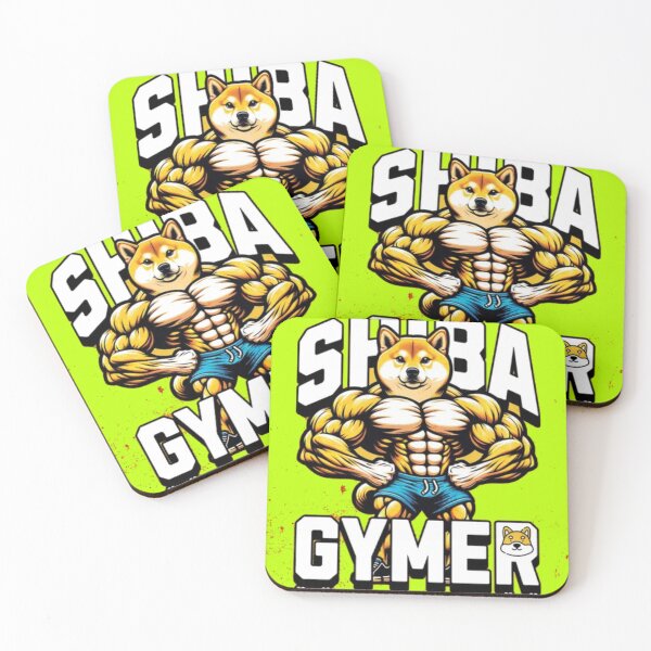 Item preview, Shiba Gymer - Funny Muscular Dog Lifting Weights designed and sold by GenZFashion000.