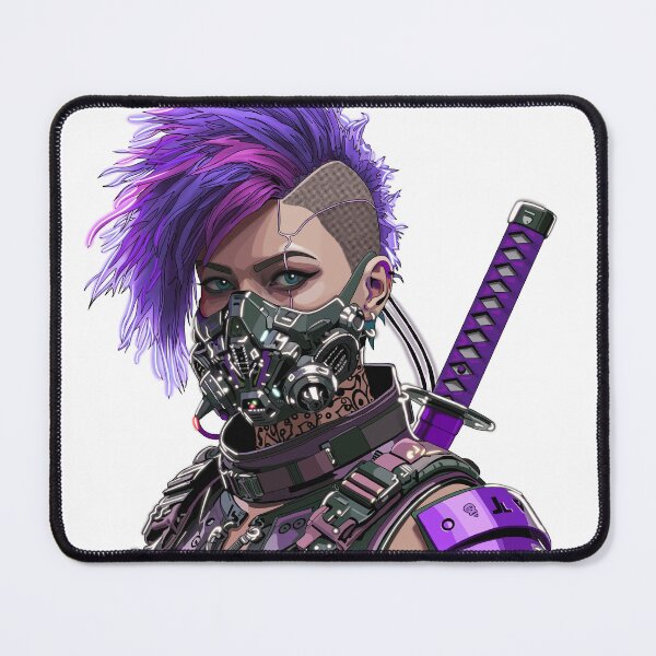 Item preview, Punk Portrait Neon Purple designed and sold by Hejamieson Designs.