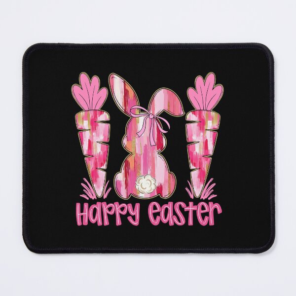 Item preview, Pink Brushstroke Bunny Carrot Happy Easter designed and sold by jackelmbradyt.