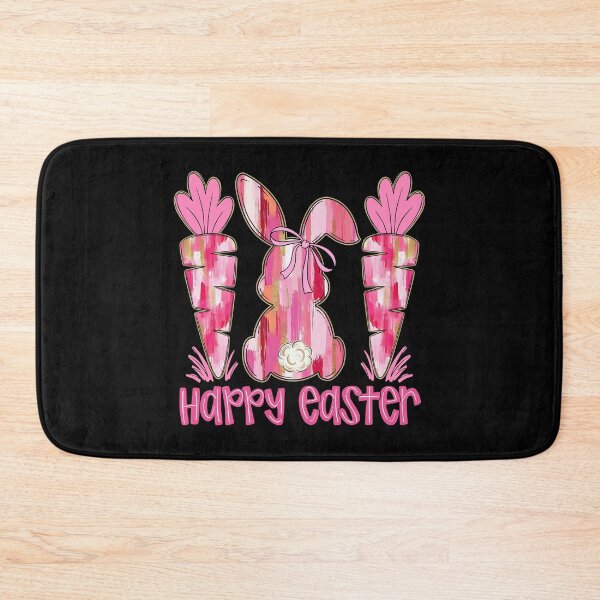 Item preview, Pink Brushstroke Bunny Carrot Happy Easter designed and sold by jackelmbradyt.