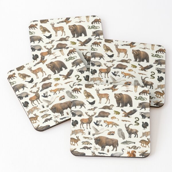 Item preview, Animals of Central Europe Retro Style Identification Chart designed and sold by kakarikihill.