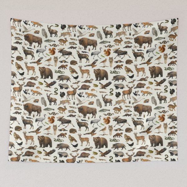 Item preview, Animals of Central Europe Retro Style Identification Chart designed and sold by kakarikihill.