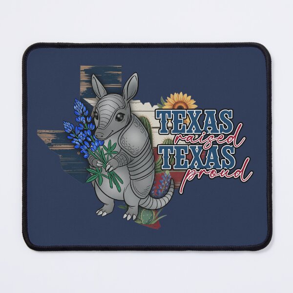 Item preview, Texas Raised Texas Proud Armadillo Bluebonnets State Pride Design designed and sold by therealkbyers.