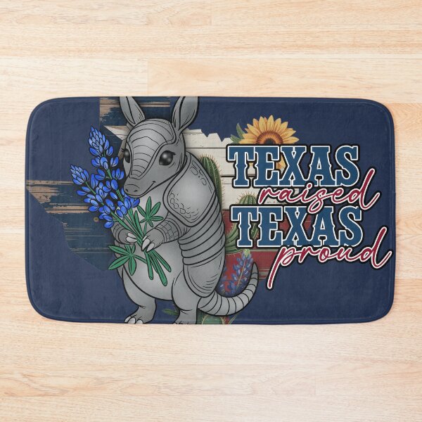 Item preview, Texas Raised Texas Proud Armadillo Bluebonnets State Pride Design designed and sold by therealkbyers.