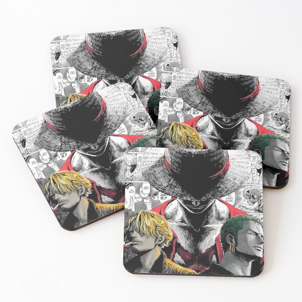 Item preview, Legendary Pirate Trio – Straw Hat Captain & Elite Warriors Manga Collage designed and sold by Dyan4.