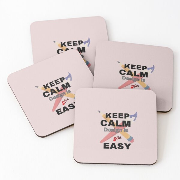Item preview, Keep Calm Design Is Not Easy – Graphic Designer Funny Quote Sticker designed and sold by CutePearlStudio.