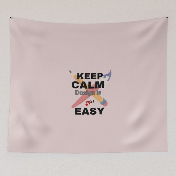 Item preview, Keep Calm Design Is Not Easy – Graphic Designer Funny Quote Sticker designed and sold by CutePearlStudio.