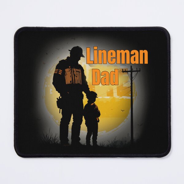 Item preview, Lineman Dad Father And Child Silhouette Utility Worker Proud Dad designed and sold by socozora.
