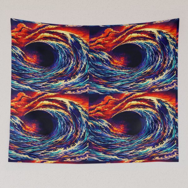 Item preview, Electric Ocean Wave designed and sold by FontheadArt.