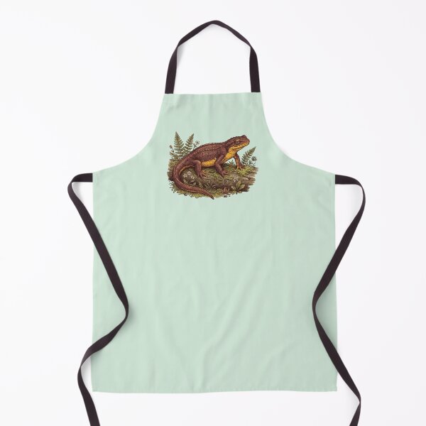 Item preview, California Newt on Mossy Log Natural History Wildlife Art designed and sold by BirdsnStuff.
