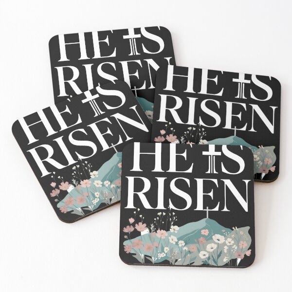 Item preview, He's Risen Floral Cross Resurrection Easter Tee designed and sold by OlyvieArt.