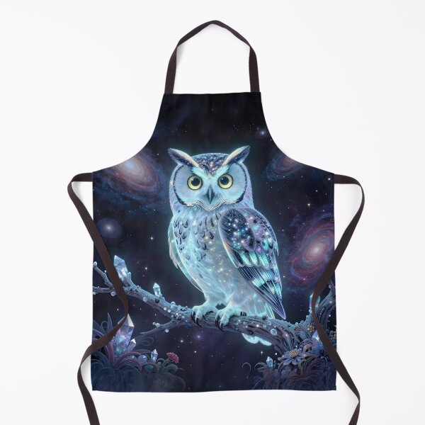 Item preview, Bioluminescent Cosmic Owl Nebula Fantasy Art designed and sold by SandyMDesigns.