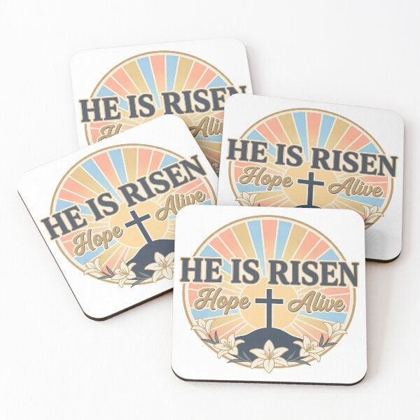 Item preview, He Is Risen Hope Alive Easter Cross Retro TShirt designed and sold by OlyvieArt.