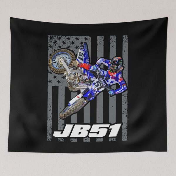 Aperçu de l'œuvre Pilote de motocross freestyle JB51 Drapeau américain créée et vendue par FroggyBaBoy.