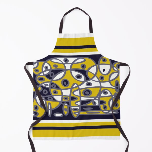 Item preview, Yellow & Navy Abstract DPA150510  designed and sold by CSteenArt.
