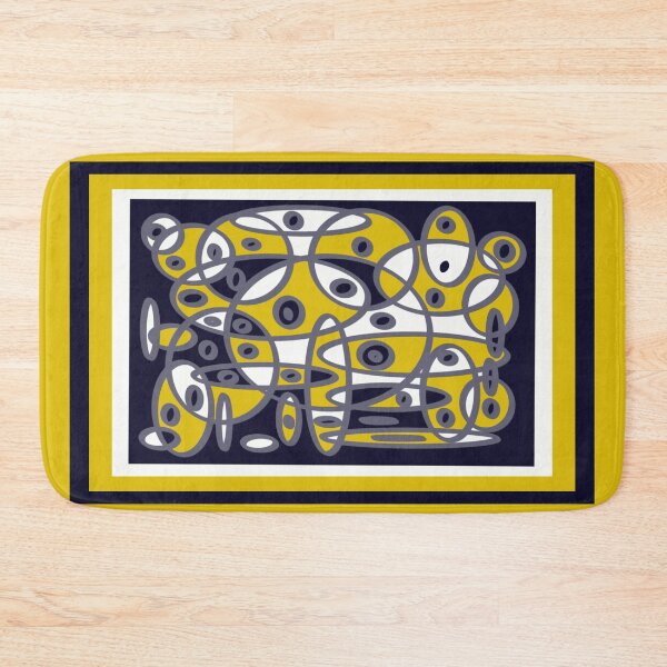 Item preview, Yellow & Navy Abstract DPA150510  designed and sold by CSteenArt.