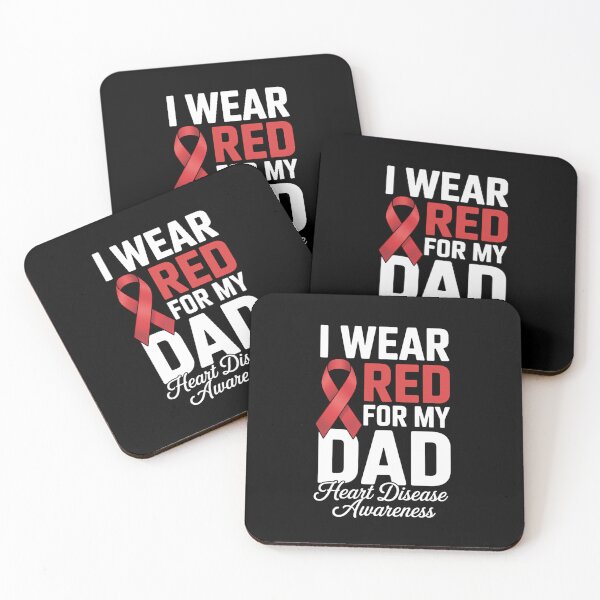 Item preview, I Wear Red For Dad Heart Disease Awareness designed and sold by IdunayaStore.