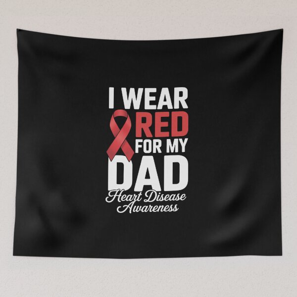 Item preview, I Wear Red For Dad Heart Disease Awareness designed and sold by IdunayaStore.