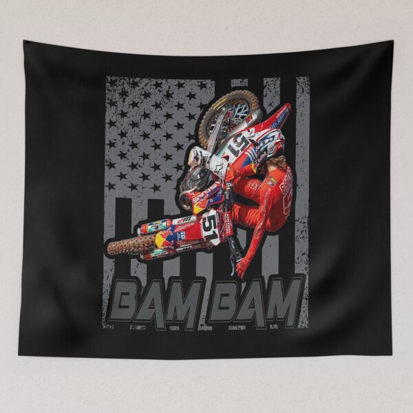Item preview, JB51 Bam Bam Motocross Flag Rider designed and sold by FroggyBaBoy.