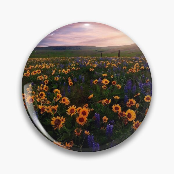 Item preview, Flower field at sunset designed and sold by AmilieMay.