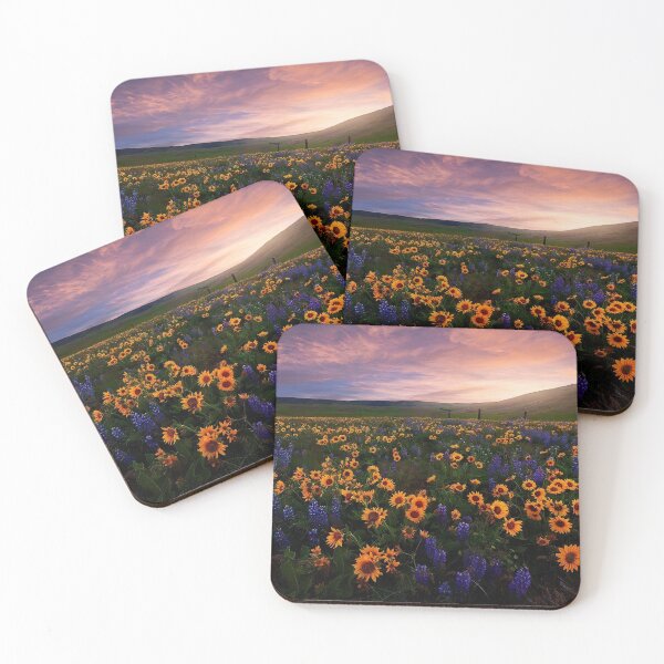 Item preview, Flower field at sunset designed and sold by AmilieMay.