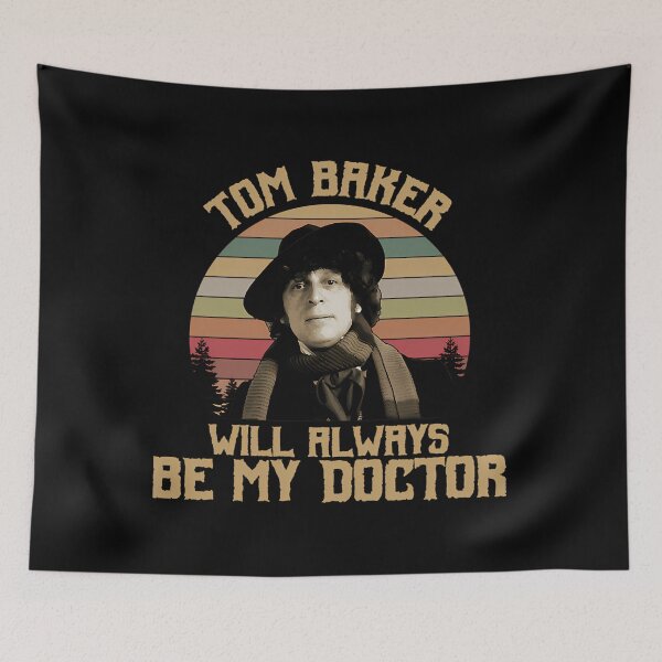Item preview, Tom Baker Will Always Be My Doctor Retro Vintage Logo Cheap Logo Funny designed and sold by barbarepublic.