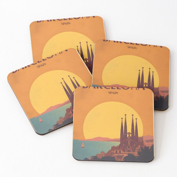 Item preview, Vintage Barcelona Sagrada Família Sunset Sticker designed and sold by FestivityFinds.