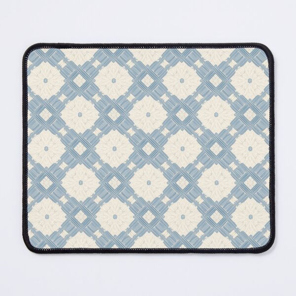Item preview, Ivory Serenity and Ocean Blue Abstract Basket Weave designed and sold by burbankdesigns.