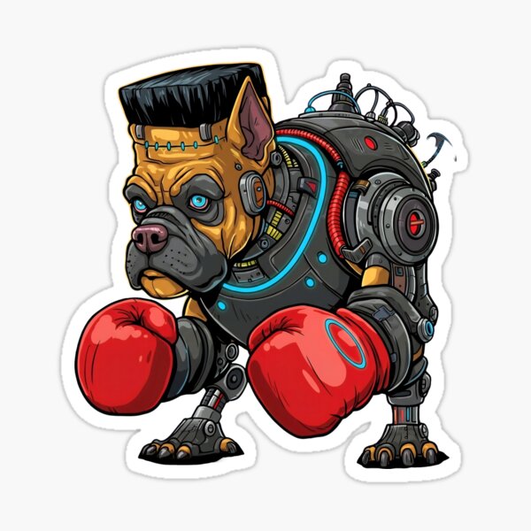Franketpetz Iron Fist Boxer - Franken Dog Combat Edition Sticker