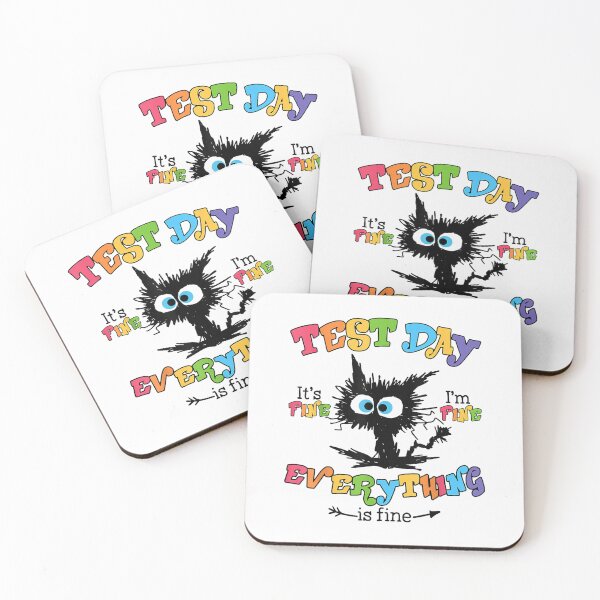 Item preview, Black Cat Test Day It's Fine I'm Fine Funny Teacher Testing Day designed and sold by AnitaBice.