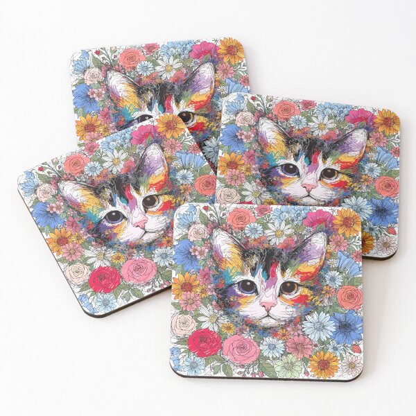 Item preview, Boho Mandala Cat Illustration | Floral Tribal Cat Art | Vintage Ethnic Animal Design designed and sold by Anime9122.