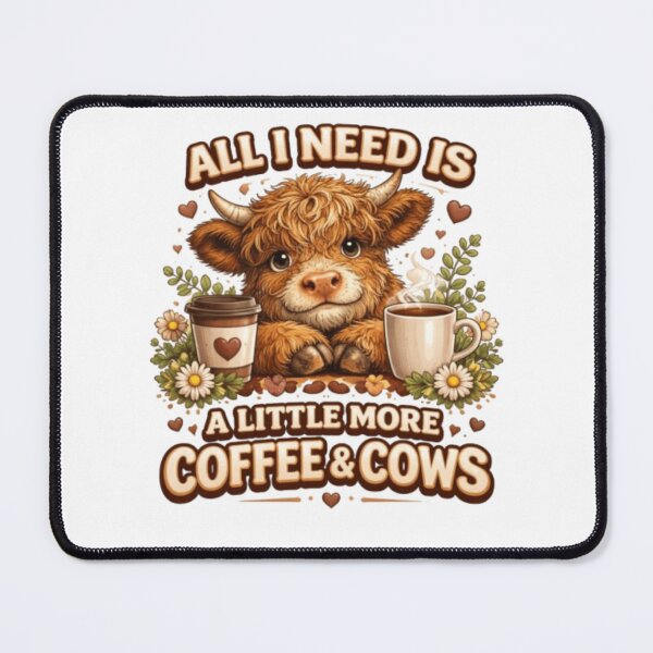 Item preview, All I Need Is Coffee & Cows – Cute Highland Cow Lover Shirt designed and sold by Mysticfirelight76 .
