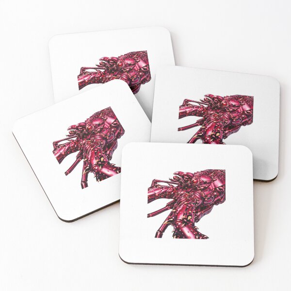 Item preview, Cyber Spiny Lobster – Metallic Red Ocean Beast designed and sold by RaccoonFish.