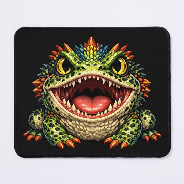 Item preview, Spiky Monster Frog Portrait designed and sold by GayleManley.