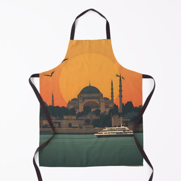 Item preview, Vintage Istanbul Hagia Sophia Sunset Travel Poster designed and sold by FestivityFinds.