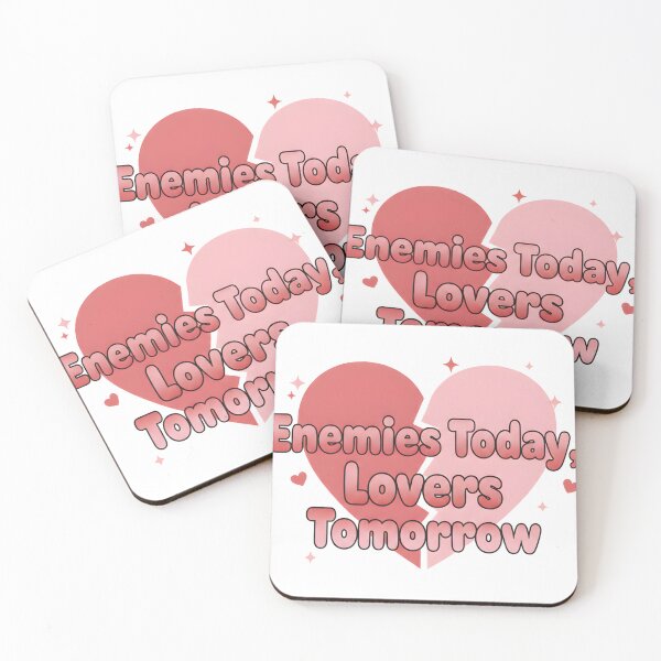 Item preview, Enemies Today Lovers Tomorrow Romance Trope Cute Pink Design designed and sold by DIRTYSKETCHH.