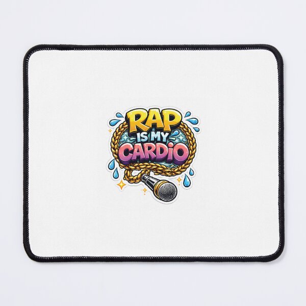 Item preview, Hip Hop Vibes Sticker – “Rap Is My Cardio” Gold Chain Design designed and sold by SparkVault.