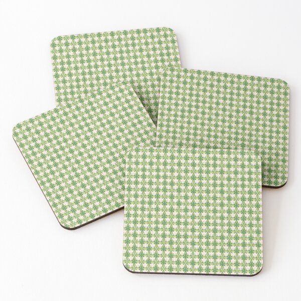 Item preview, Ivory Dark Pastel Green Basket Weave Abstract Design designed and sold by burbankdesigns.