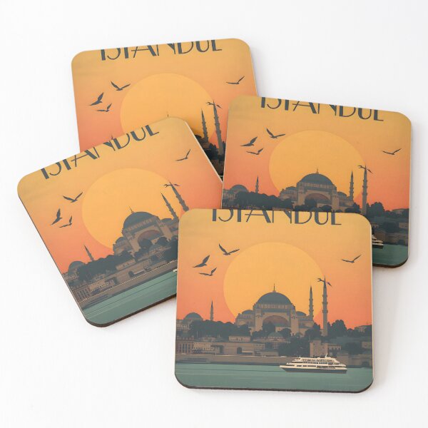 Item preview, Vintage Istanbul Hagia Sophia Sunset Sticker with Boat designed and sold by FestivityFinds.