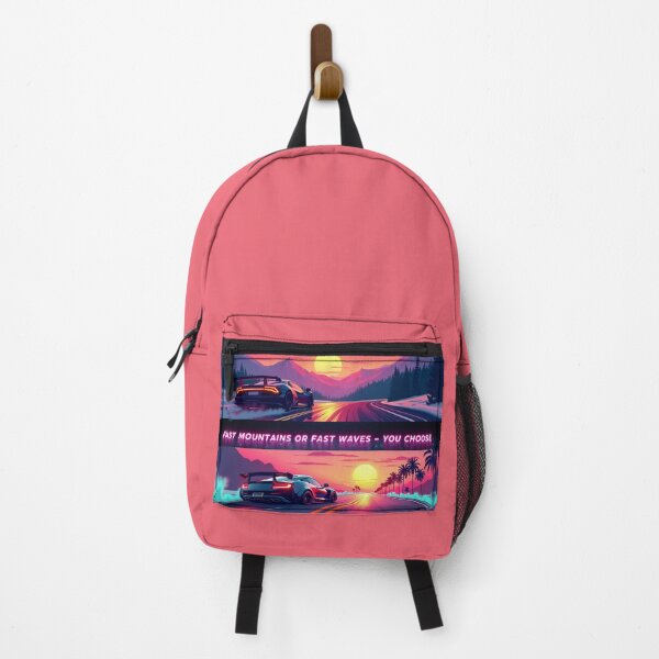 Item preview, Speed & Spirit – Mountains or Sea Synthwave Road Trip Panorama designed and sold by GreenDreamArt.