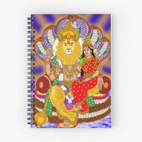 Item preview, Lord Lakshmi Narasimha Artwork – Divine Hindu Protection and Prosperity Art designed and sold by Harshit_Digital_Arts.