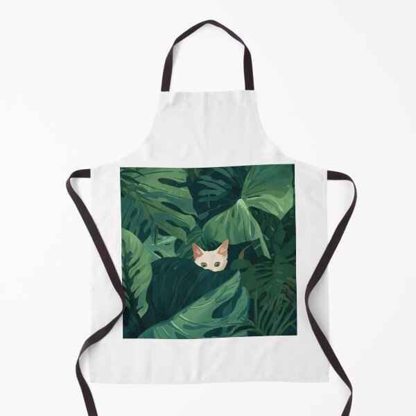 Item preview, Hidden Cat in Tropical Leaves I designed and sold by TinyWarmThing.