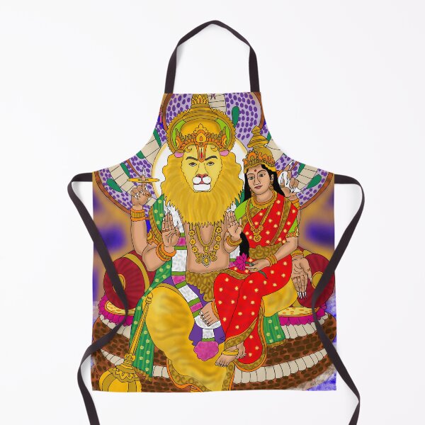 Item preview, Lord Lakshmi Narasimha Artwork – Divine Hindu Protection and Prosperity Art designed and sold by Harshit_Digital_Arts.